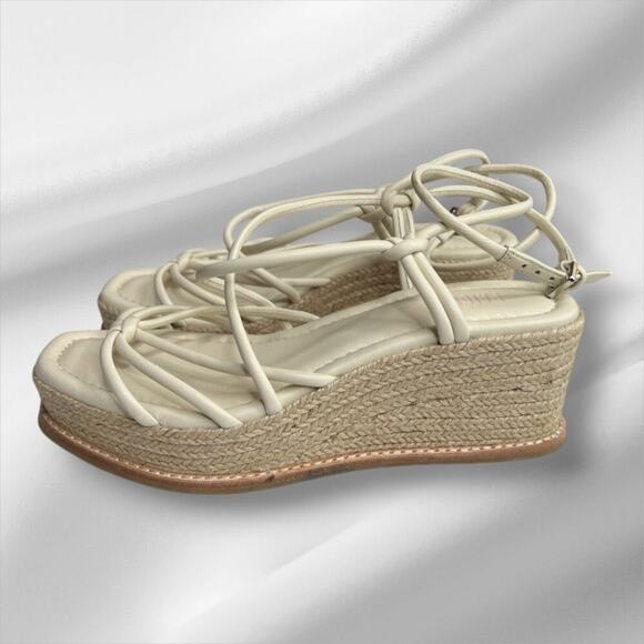 PAIGE - Julia Wedge Bone Leather Size 5.5 - Picture 5 of 8